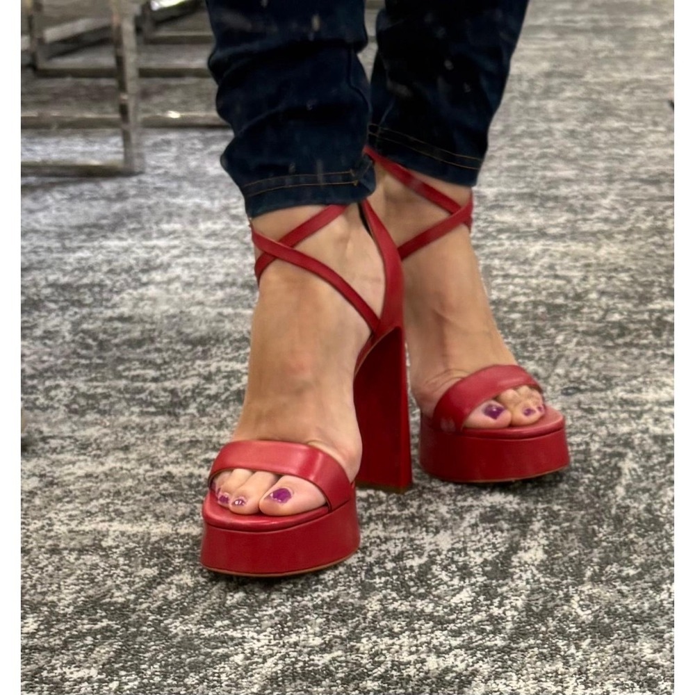 New Michael Kors Red Platform Sandals/ Heels - Size 7